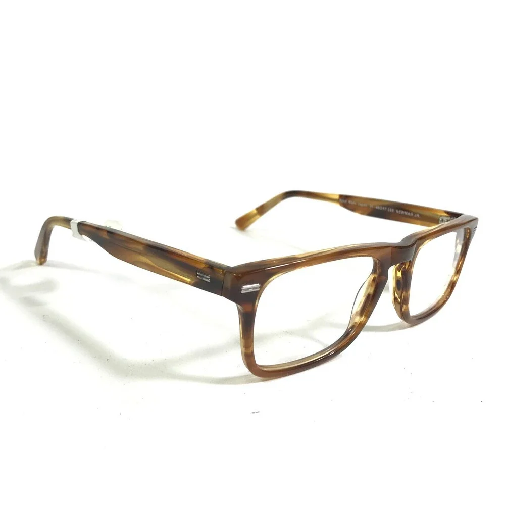 Morgenthal Frederics Eyeglasses Frames 208 NEWMAN JR. Brown Horn Rim 49-17-140